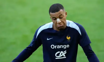 Euro 2024: Kylian Mbappe Returns To France Training With Bandage On Nose