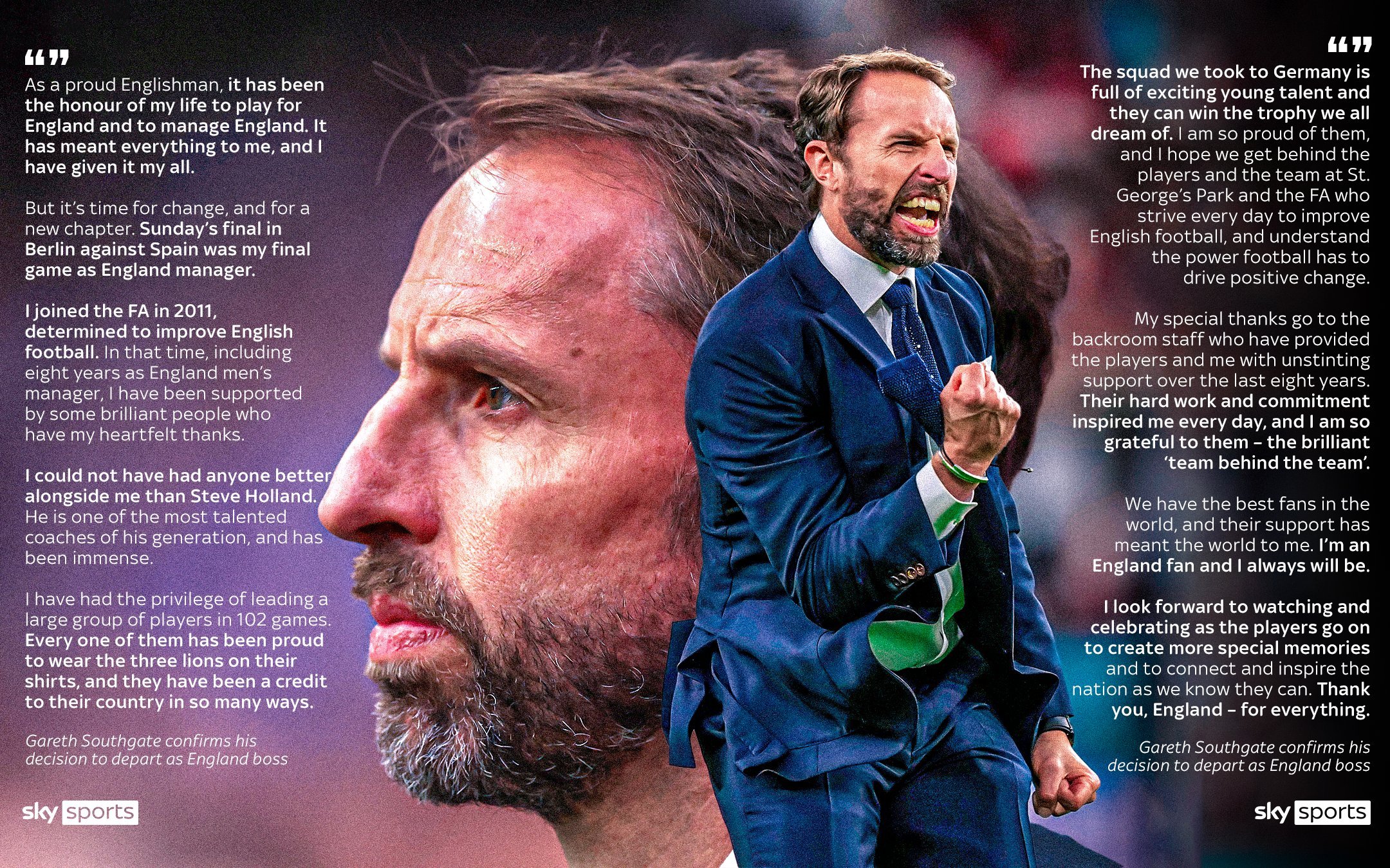 Gareth Southgate Steps Down As England Manager After EURO 2024 Final Defeat