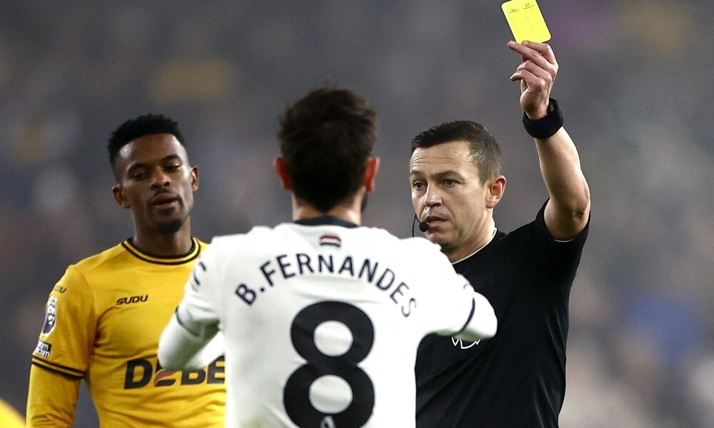 Bruno Fernandes Matches Unwanted Red Card Record Against Wolves