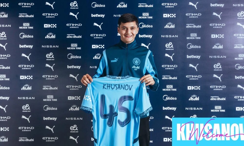 Manchester City Announces Signing Of Uzbek Defender Khusanov From Lens