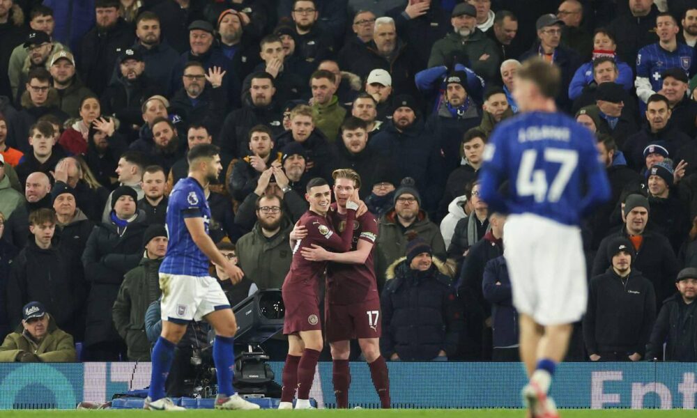 Manchester City Demolishes Ipswich Town At Portman Road