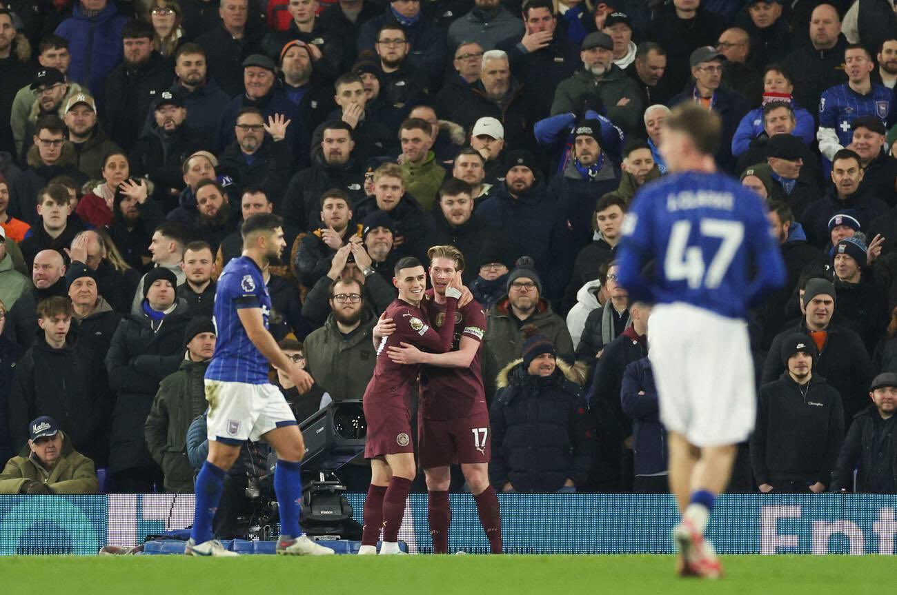 Manchester City Demolishes Ipswich Town At Portman Road