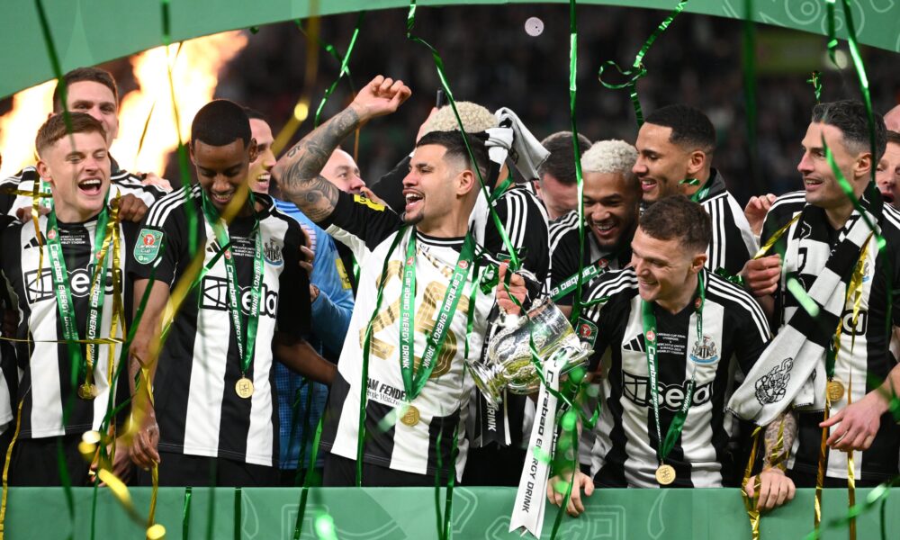 Bruno Guimarães Calls Newcastle's Carabao Cup Triumph The Best Day Of His Life