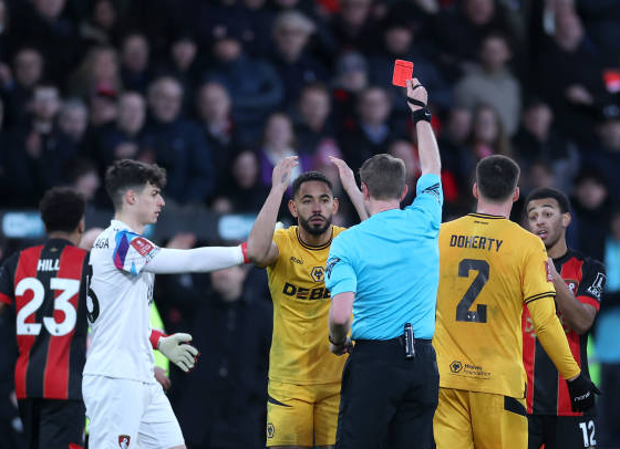 Wolves' Matheus Cunha Gets Extra Match Ban After Bournemouth Red