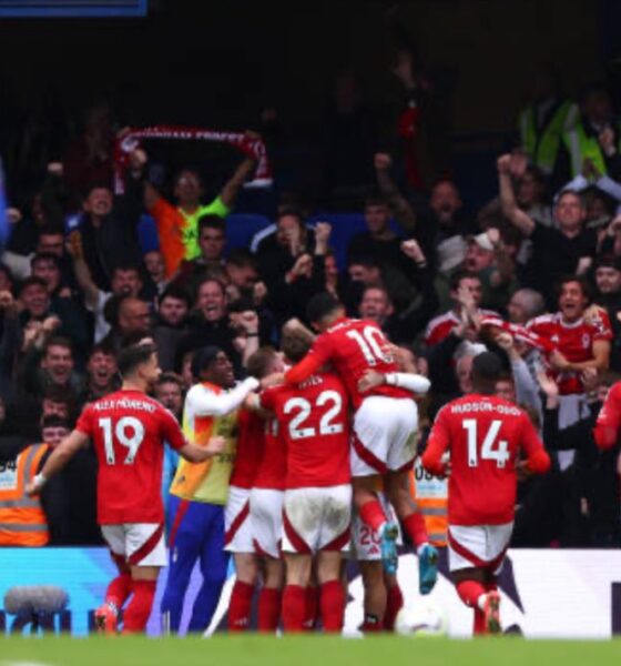 Champions Liverpool Celebrates As Nottingham Forest Keep Champions League Hopes Alive