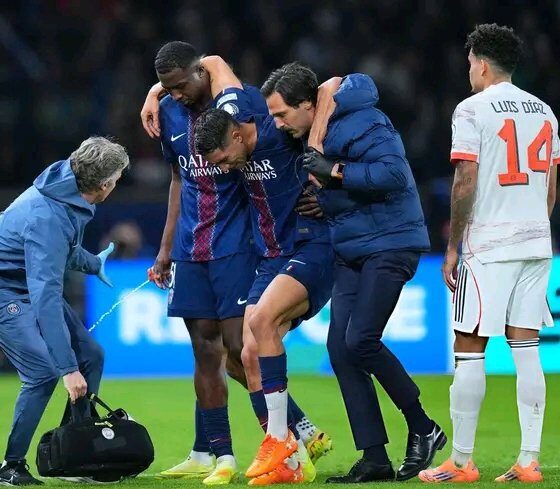 Achraf Hakimi Suffers Painful Injury After Horror Tackle Vs Bayern