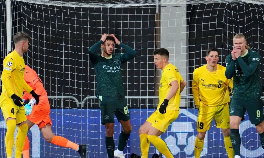 Manchester City against FK Bodo/Glimt in the Champions League