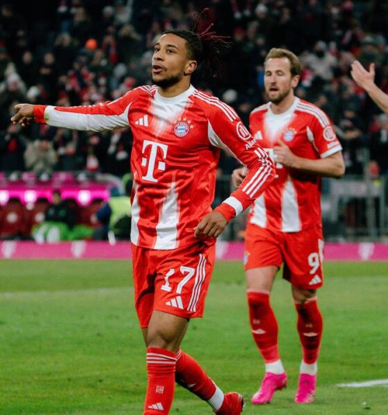 Michael Olise of Bayern Munich against Wolfsburg in the Bundesliga