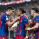 Raphinha of Barcelona against Real Madrid in La Liga