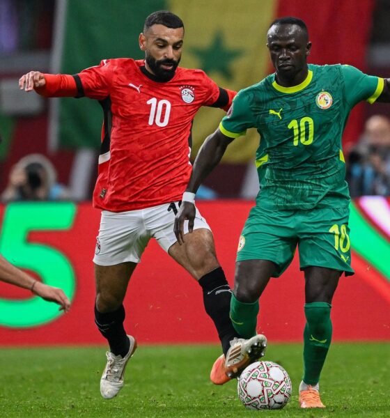 Sadio Mane of Senegal against Egypt at the Africa Cup of Nations