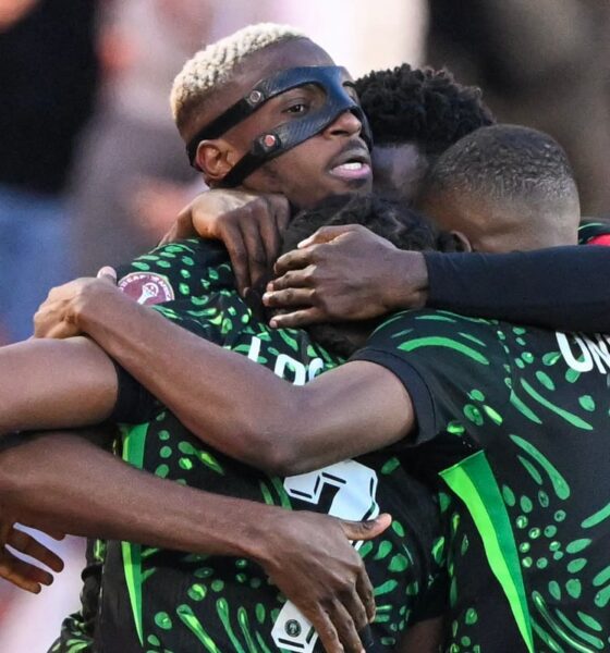Victor Osimhen of Napoli against Algeria at the Africa Cup of Nations