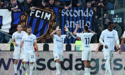 Lautaro Martinez of Inter Milan against Udinese in Serie A
