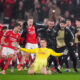Anatoliy Trubin of Benfica against Real Madrid in the Champions League