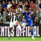 Bremer of Juventus in action against Patrick Cutrone of Como in Serie A
