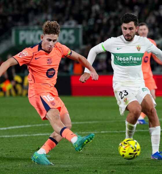 Fermin Lopez of Barcelona against Elche in the Copa del Rey