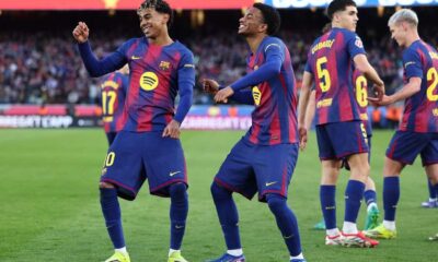 Lamine Yamal of Barcelona against Mallorca in La Liga