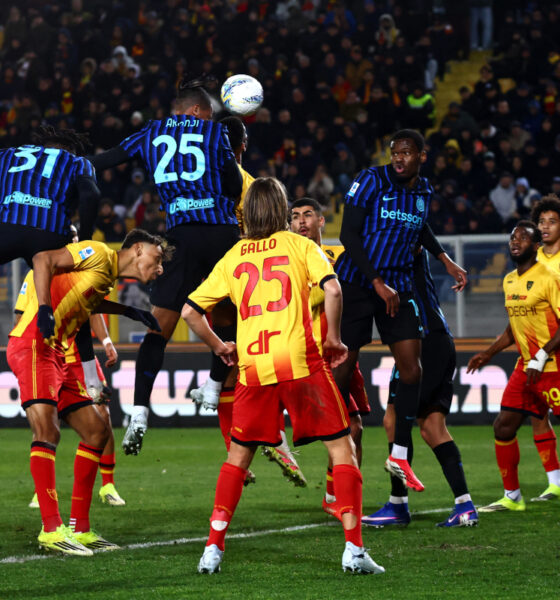 Manuel Akanji Scoring Inter Milan's Second Goal With A Header During Their 2-0 Victory