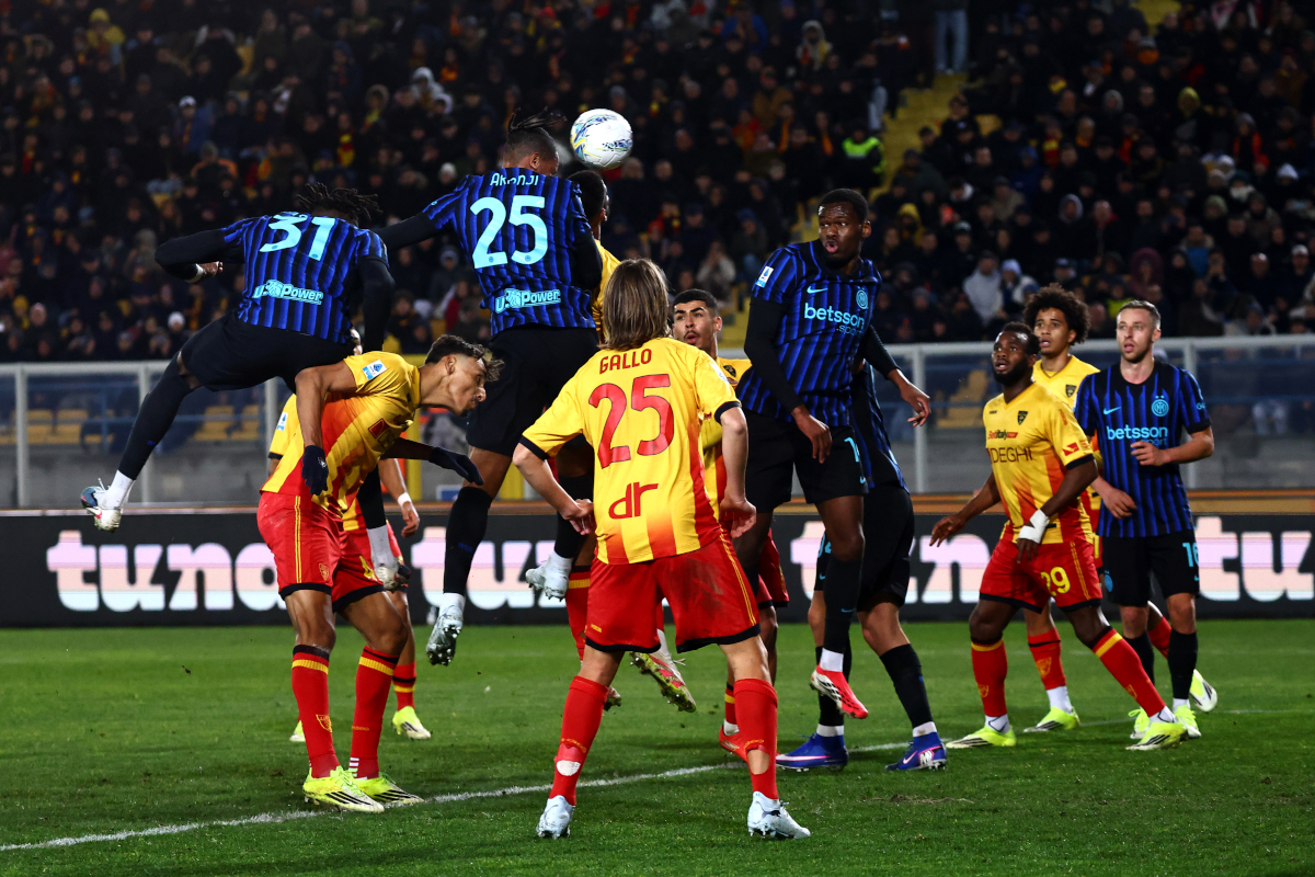 Manuel Akanji Scoring Inter Milan's Second Goal With A Header During Their 2-0 Victory