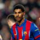 Marcus Rashford on loan at Barcelona against Albacete in the Copa del Rey