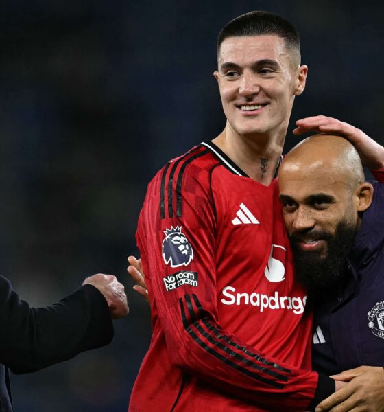 Michael Carrick Left Benjamin Sesko Center And Bryan Mbeumo Right Following Manchester United Transfer Talks