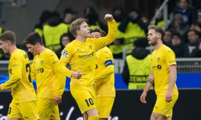 Ole Didrik Blomberg of Bodo/Glimt against Inter Milan in the Champions League