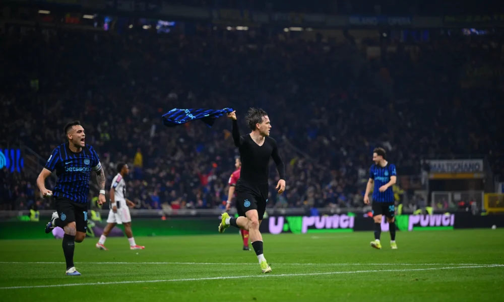 Piotr Zielinski of Inter Milan against Juventus in Serie A