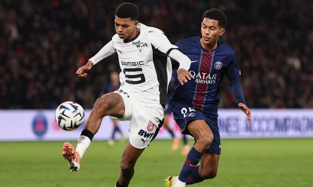 Rennes against PSG in Ligue 1