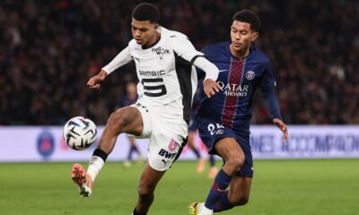 Rennes against PSG in Ligue 1