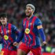 Ronald Araujo of Barcelona scoring against Albacete in the Copa del Rey