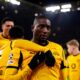 Serhou Guirassy of Borussia Dortmund against Atalanta in the Champions League
