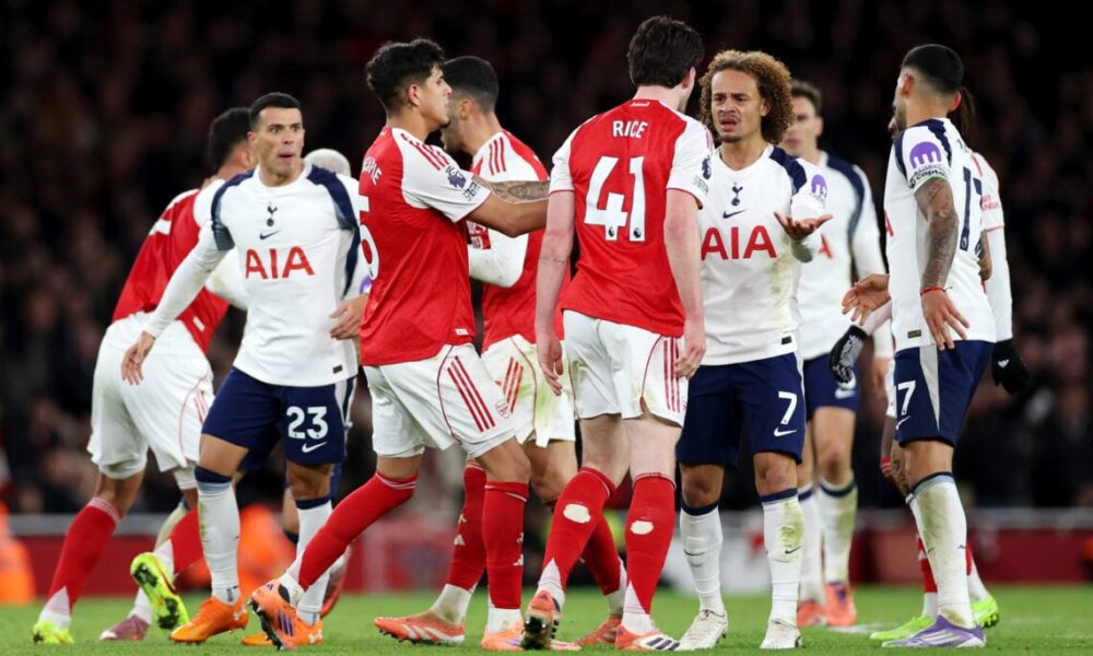 Tottenham Hotspur against Arsenal in the Premier League