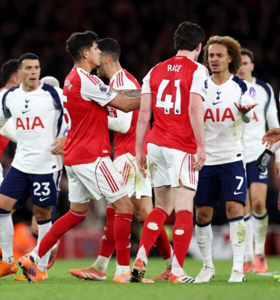 Tottenham Hotspur against Arsenal in the Premier League