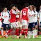 Tottenham Hotspur against Arsenal in the Premier League
