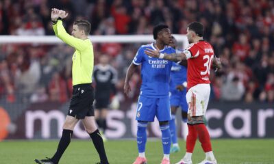 Vinicius Junior of Real Madrid against Benfica in the Champions League