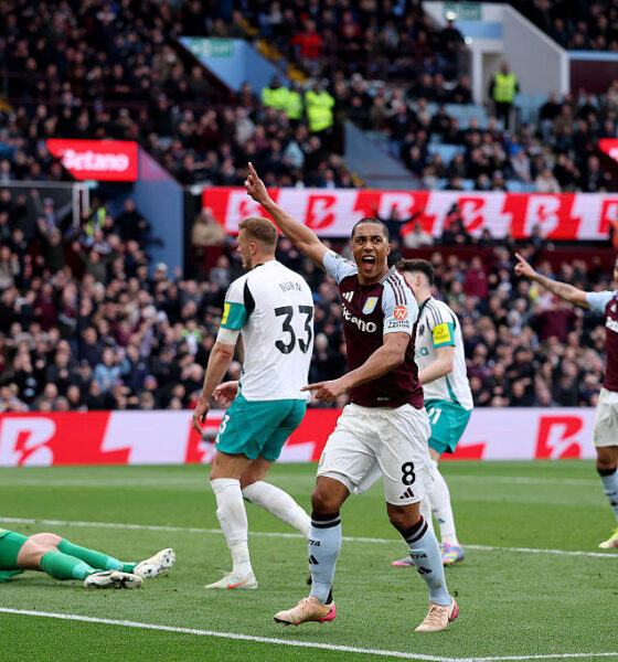 Youri Tielemans of Aston Villa against Newcastle United in the FA Cup