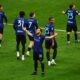 Hakan Calhanoglu Celebrating A Goal For Inter Milan During A Match Against Genoa At San Siro