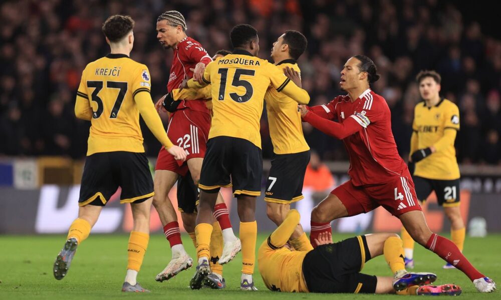 Wolves against Liverpool