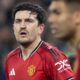 This image shows Manchester United Harry Maguire and his teammate Casemiro in the background. Image used for Sportxparte news.