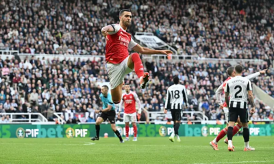 The celebration, which shows Merino jumping in the air, was described as him re-enacting his headed goal during the match. Arsenal went on to win the game 2-1 following a dramatic 96th-minute header by Gabriel Magalhães. Image used for Sportxparte news.