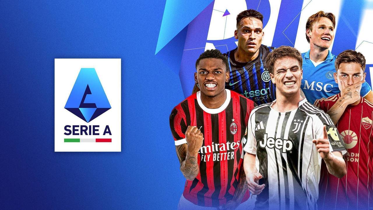 This image highlights the top professional football league in Italy, Serie A, featuring players from major clubs such as AC Milan, Juventus, Inter Milan, Napoli, and AS Roma. Image used for Sportxparte news