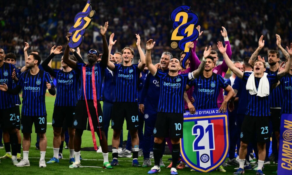 Inter Milan officially secured their 21st Serie A title (Scudetto) on May 3, 2026, following a 2–0 victory over Parma at the San Siro. This win gave the Nerazzurri an unassailable 12-point lead at the top of the table with three matches remaining in the 2025–26 season. Image used for Sportxparte news roundup.