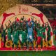 The Senegal national football team is celebrating after initially winning the 2025 Africa Cup of Nations final against host nation Morocco on January 18, 2026. Image used for Sportxparte news.