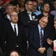 Manchester United co-owners Avram Glazer and Joel Glazer are sitting in the stands alongside family members. Image used for Sportxparte news.