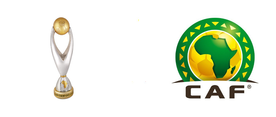 Confédération Africaine de Football (CAF) logo and the CAF Champions League trophy, representing the premier club football tournament in Africa. Image used for Sportxparte news.