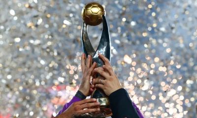 TotalEnergies CAF Champions League trophy, which is awarded to the top club football team in Africa. Image used for Sportxparte news.
