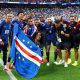 Cape Verde national soccer team is celebrating its historic qualification for the knockout round of the 2026 FIFA World Cup after a 0-0 draw against Saudi Arabia in Houston on Friday, June 26, 2026. Image used for Sportxparte news.