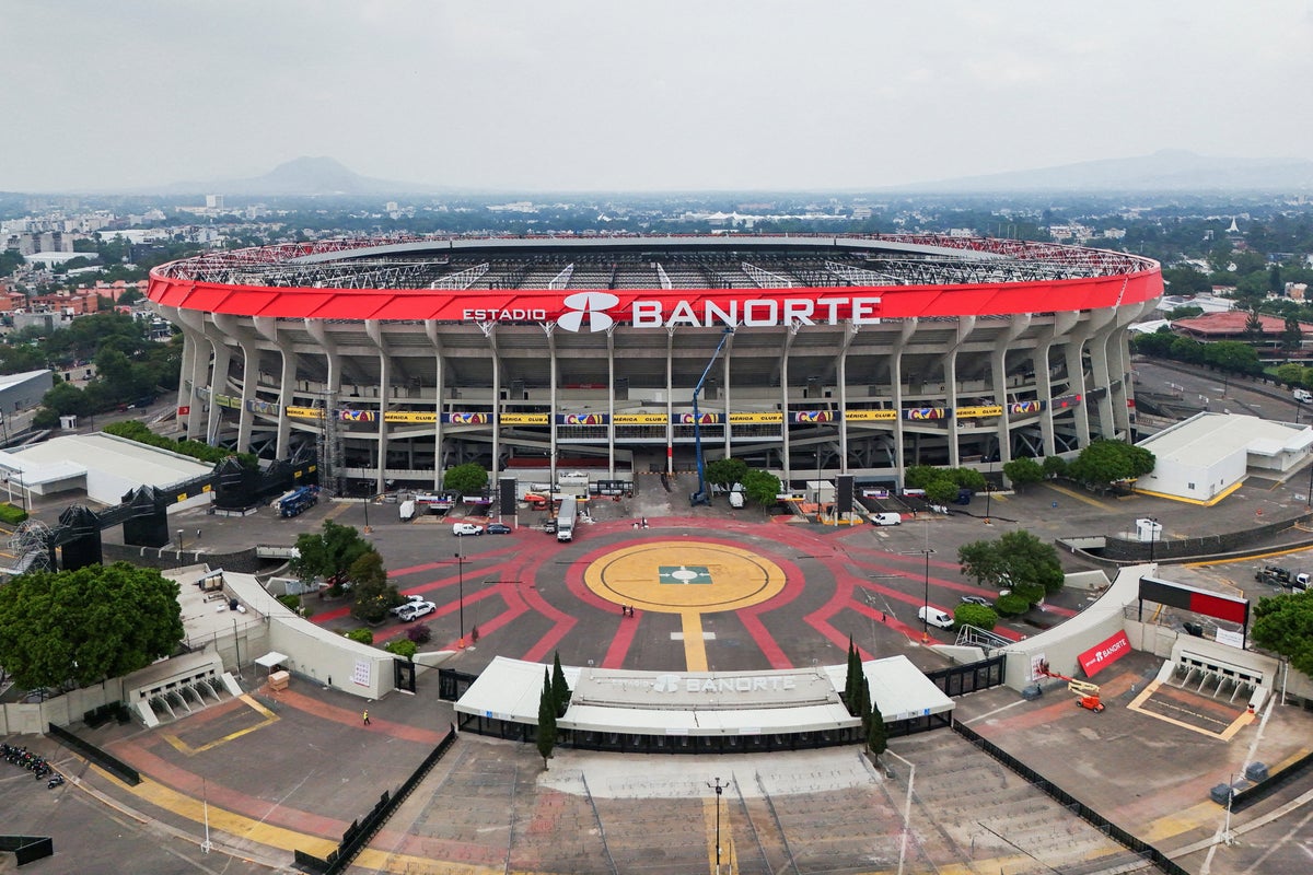 Estadio Azteca in Mexico City, which has been temporarily renamed Estadio Banorte for the 2026 World Cup. Image used for Sportxparte news. 