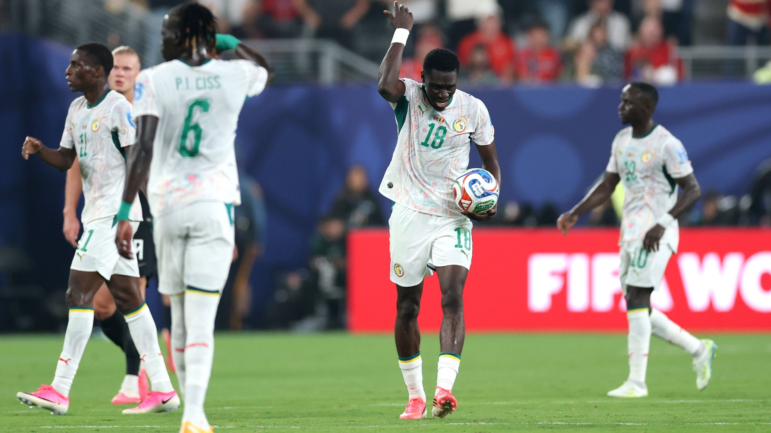 Ismaïla Sarr celebrates a goal against Norway on June 22, 2026, during the FIFA World Cup Group I match. Image used for Sportxparte news.