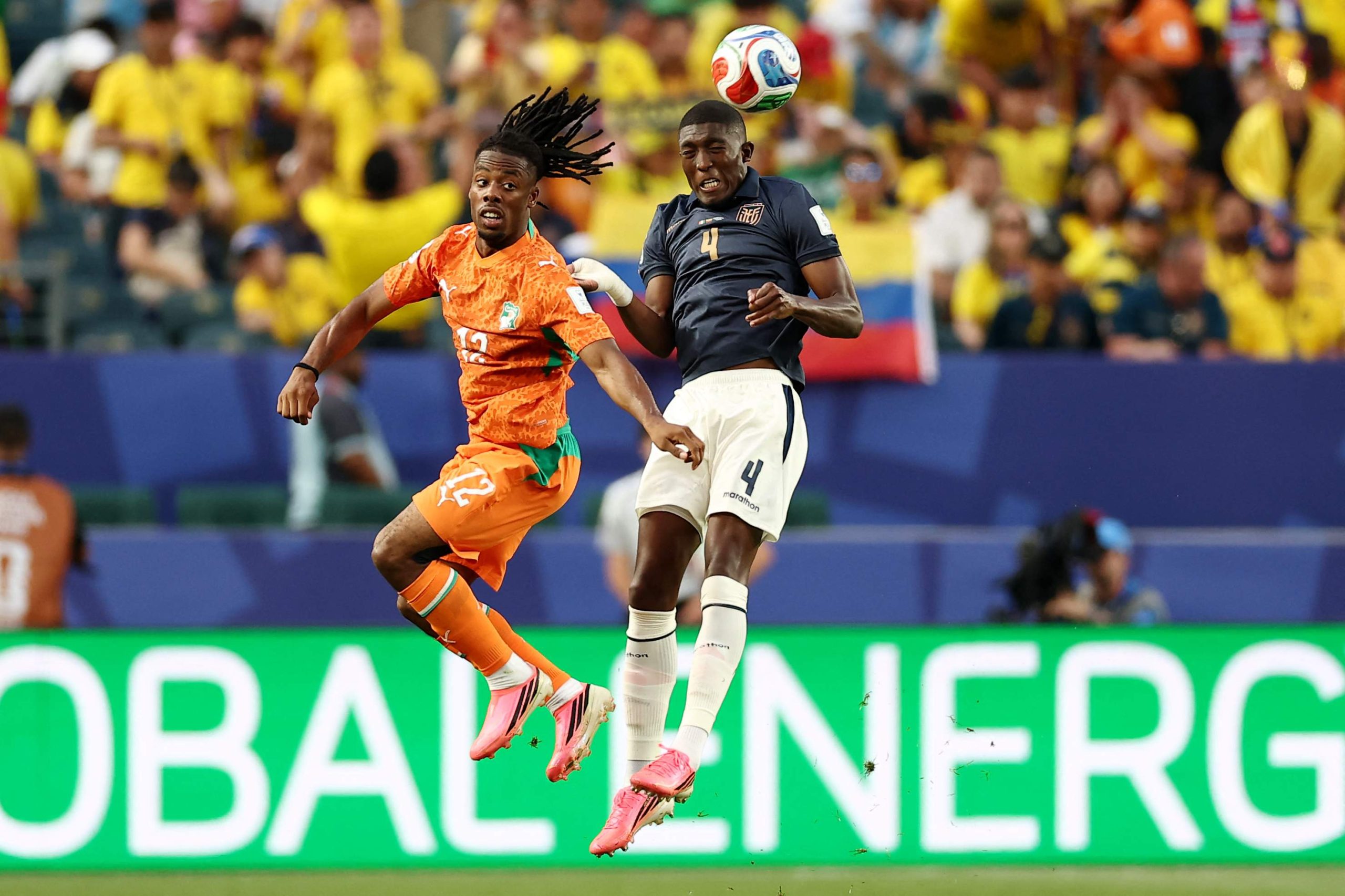 2026 FIFA World Cup Group E match between Ivory Coast and Ecuador on June 14, 2026, where Ivory Coast secured a 1-0 victory. Image used for Sportxparte news.