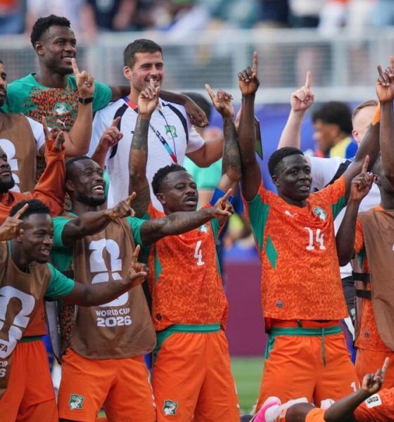 The Ivory Coast national football team after defeating Curaçao 2-0 on June 25, 2026, qualified for the FIFA World Cup knockout stage for the first time in their history. Image used for Sportxparte news.